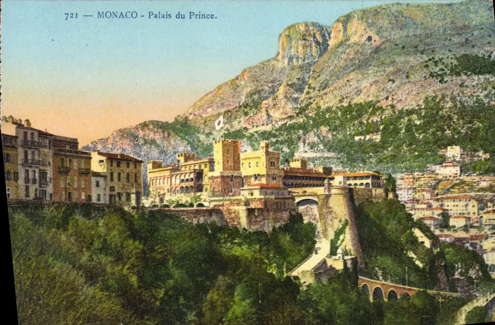 Monaco - Paleis van de Prins — panoramische weergave — uitgever BILILITA - NICE, nr. 721 - Voorkant