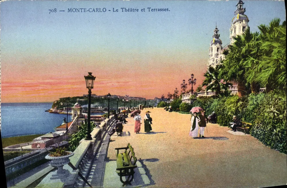 Monte-Carlo - Das Theater und Terrassen — Ausgabe Biletta, n° 708 - Vorderseite