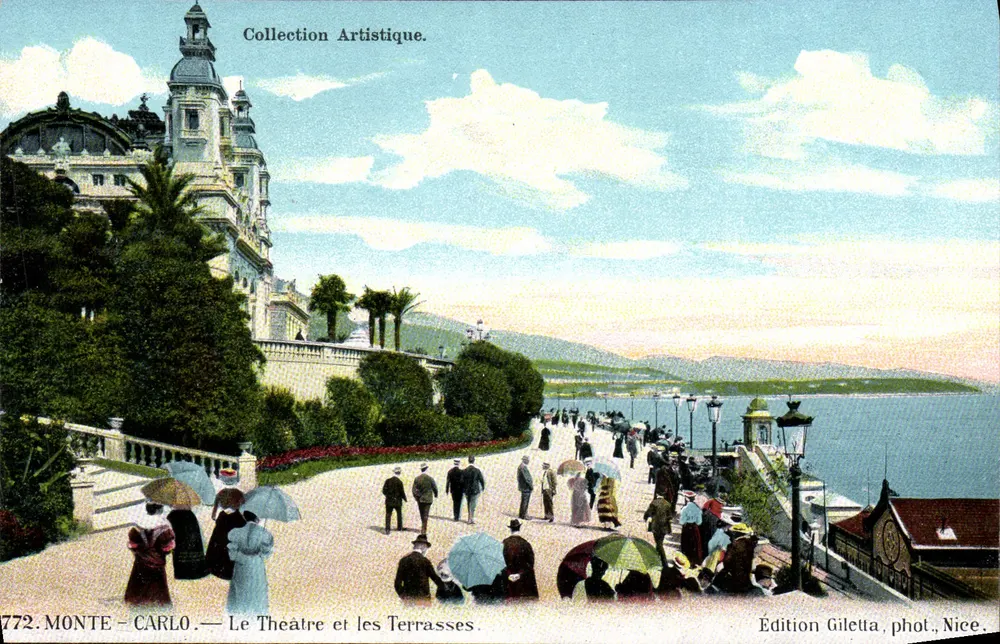 Monte-Carlo — Ansicht des Theaters und der Terrassen — Giletta-Ausgabe, Foto von Nice - Vorderseite