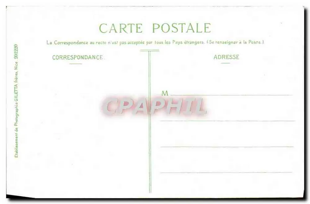 Monte-Carlo — Ansicht des Theaters und der Terrassen — Giletta-Ausgabe, Foto von Nice - Rückseite
