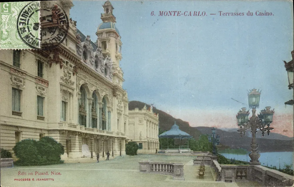Monte-Carlo — Terrasses du Casino — Édit on Picard, Nice. - Frente
