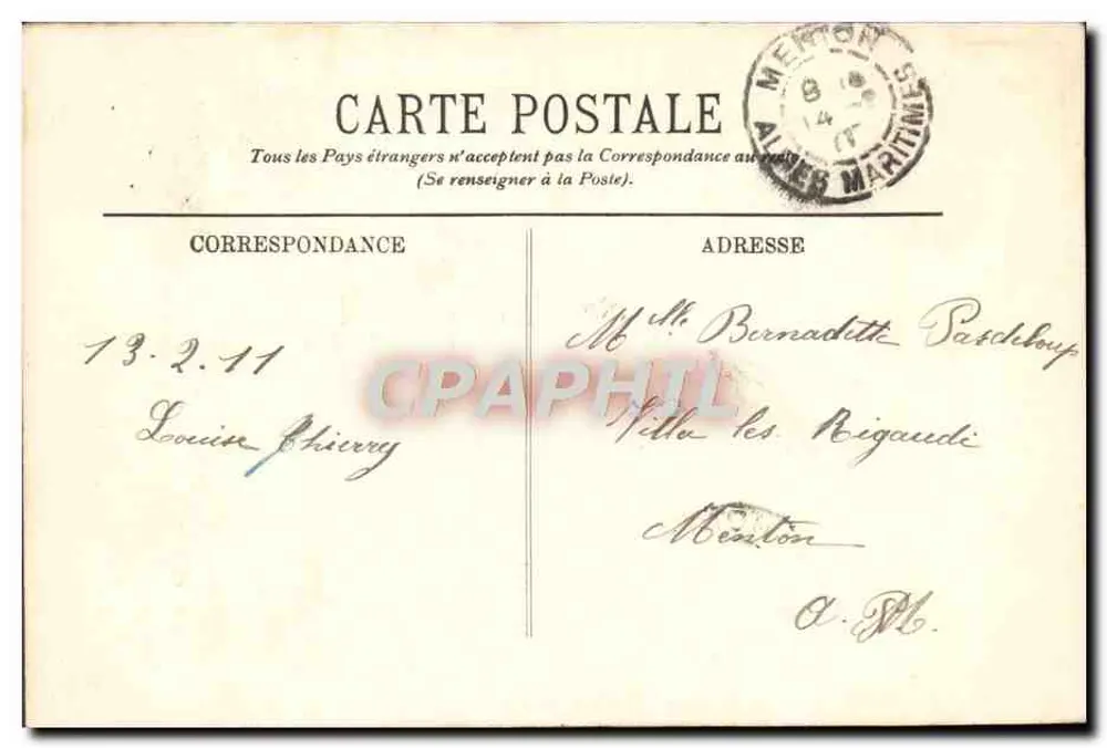 Monte-Carlo — Terrasses supérieures — LL. n°84 - Verso