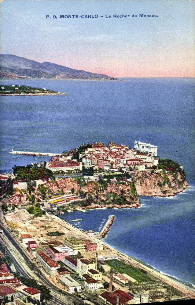 Monte-Carlo - Het Rocher van Monaco — P. 9, uitgever Photochrome S.I.C.A. - Voorkant