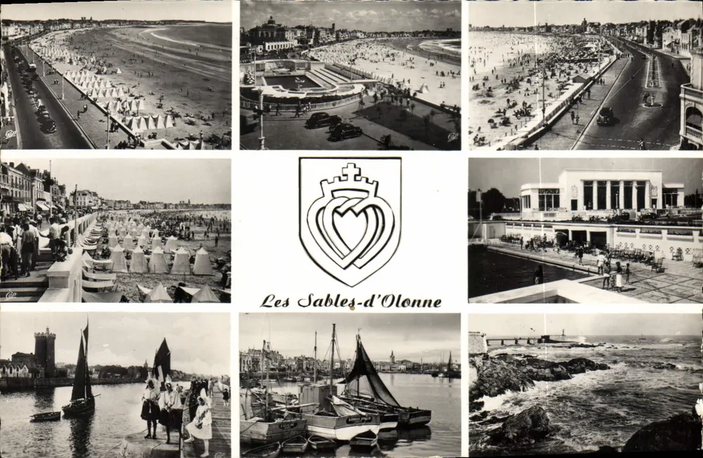 Les Sables-d'Olonne — vista panorâmica — Réal-Photo, n°1143 - Frente