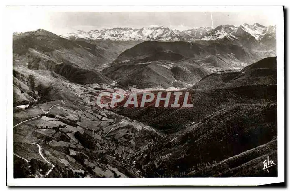 Os Pirineus - Col d'Aspin — Vista sobre a Vale d'Aure — Edit. ALIX - Frente