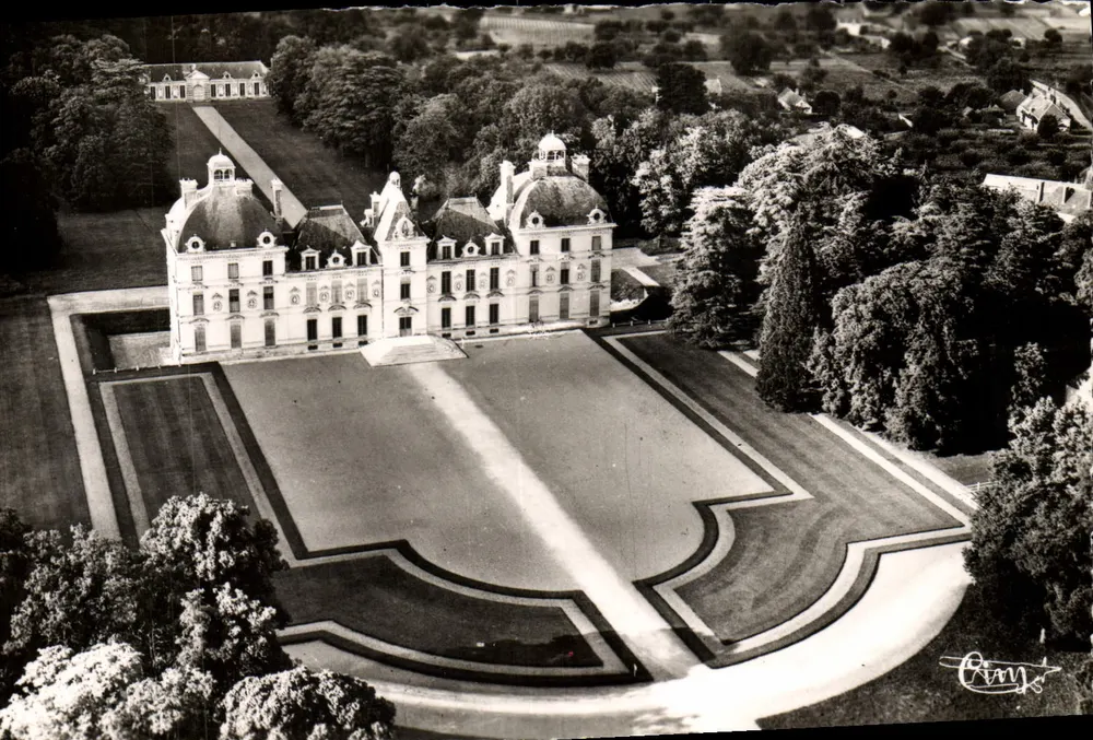Castelo de Cheverny — Vista aérea — Edições Véritable - Frente