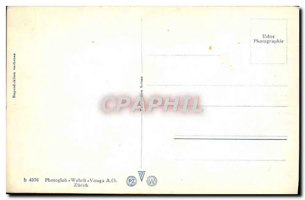 Lucerna. Quai Schweizerhof com Rigi — Photoglob-Wehrli-Vouga A.G., n° h 4376 - Verso