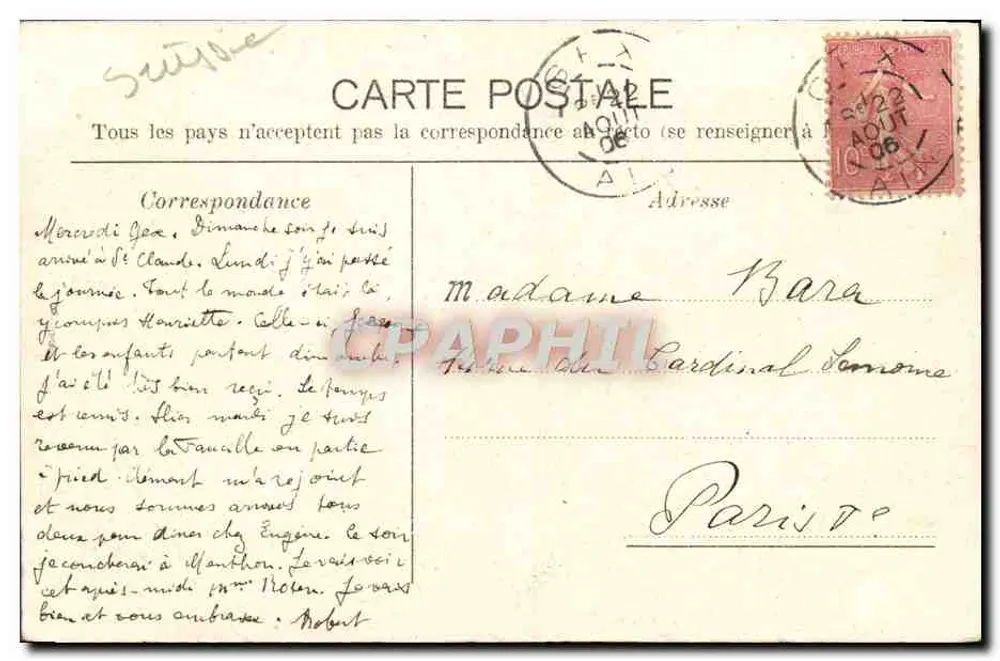 Route de la Pancille am Fluss — Charnaux Frères & Co., Genf — Nr. 5084 - Rückseite