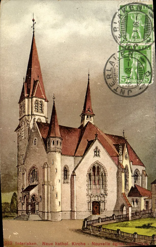 Interlaken - Neue katholische Kirche — Édition-Photographe Co., Zürich, n° 912 - Vorderseite