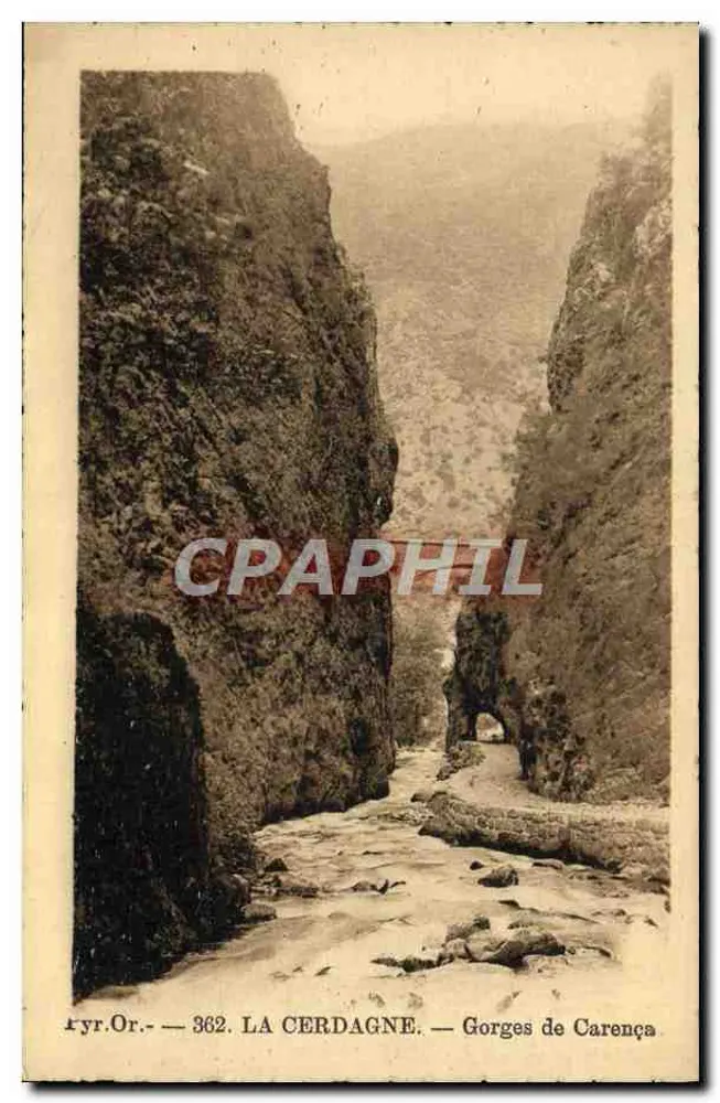 Gorges de Carença — La Cerdagne — editor: Édit. de luxe du Sanovaira, n° 362 - Frente