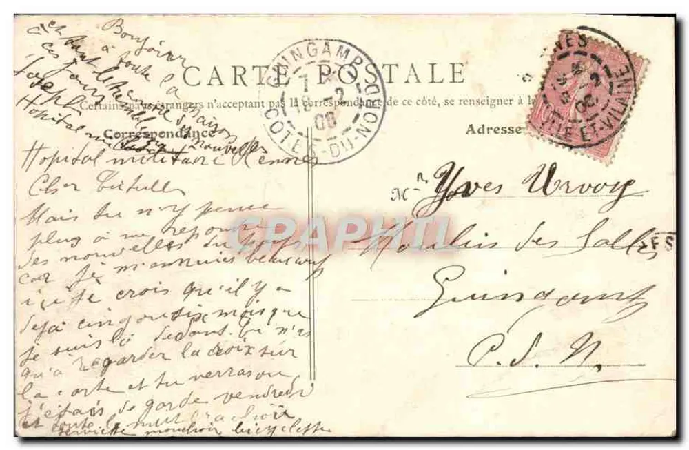 Rennes - Militärkrankenhaus — Espinasse, Rennes — n°17 - Rückseite