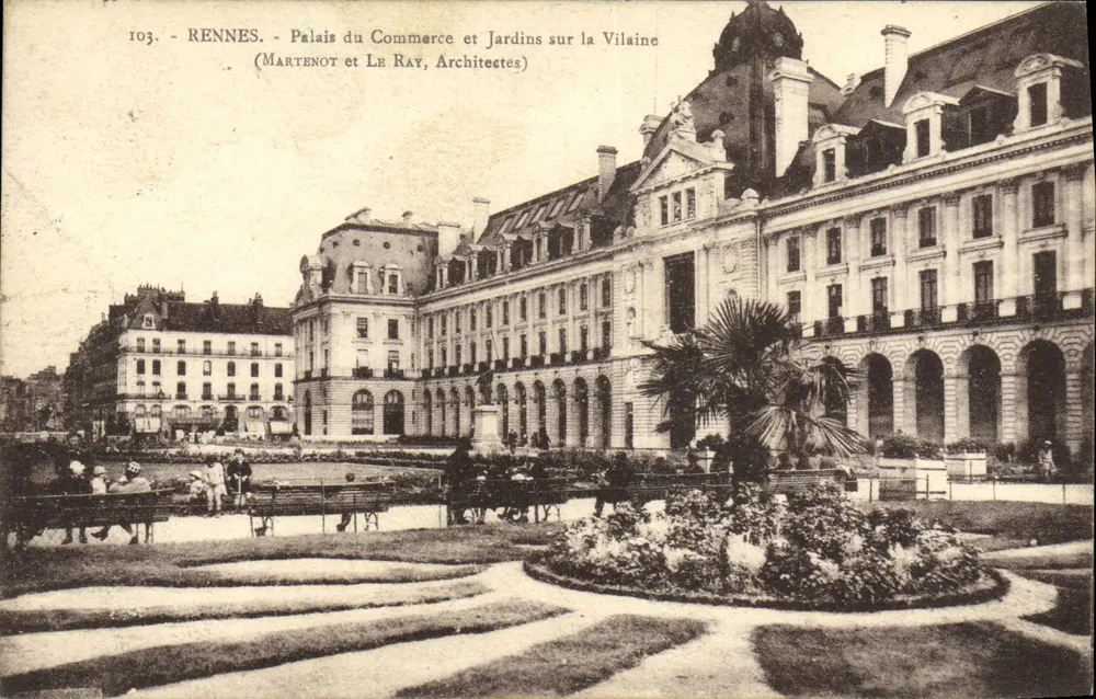 Rennes - Palast des Handels und Gärten am Vilaine — Martenot und Le Ray, Architekten - Vorderseite