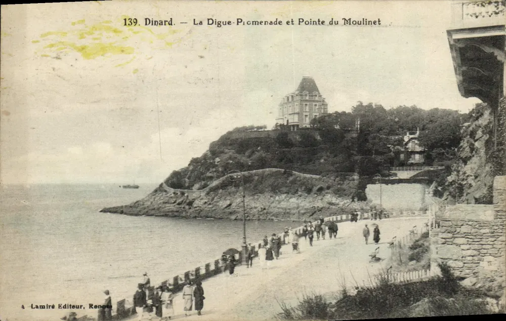 Dinard — Die Digue-Promenade und Pointe du Moulinet — Verlag Lamiré, Rennes - Vorderseite