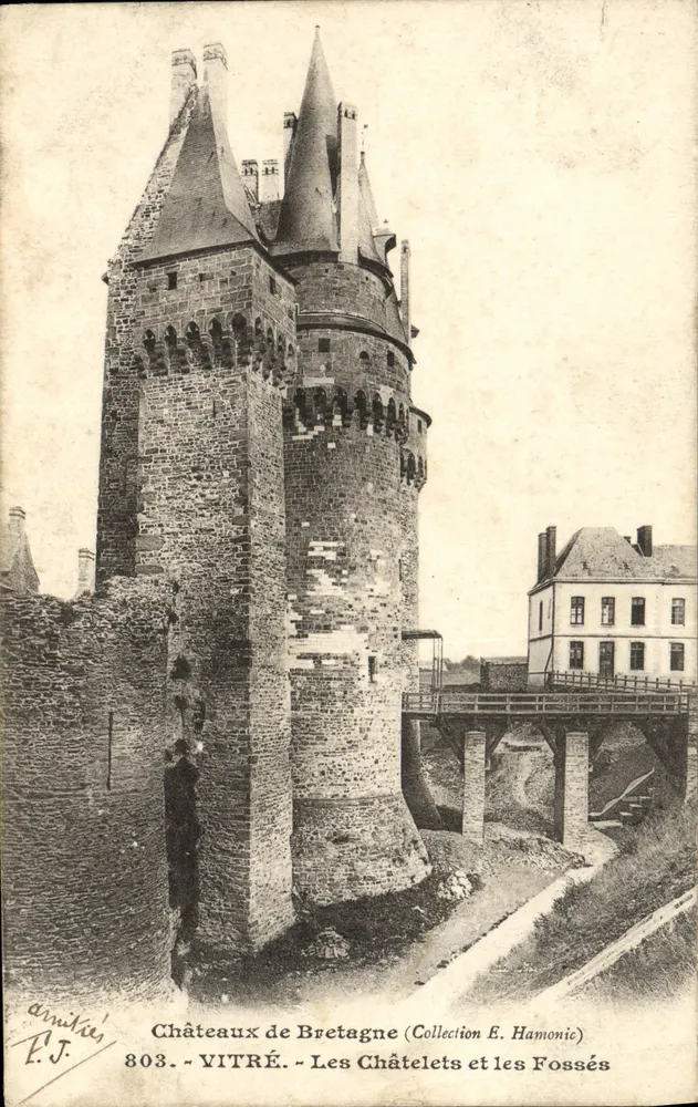 Châteaux de Bretagne — Tour du Châtelet et les Fossés à Vitre — Éditeur P.J. n°803 - Vorderseite