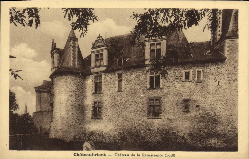Châteaubriant — Castelo da Renascença (1538) — Edit. Châteaubriant - Frente