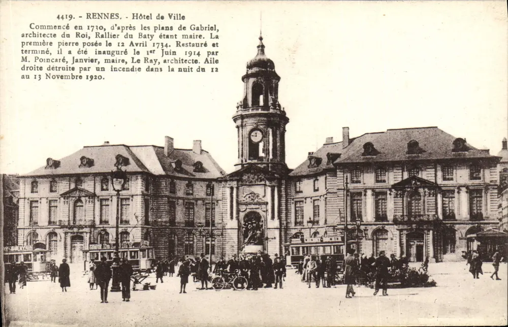 Rennes - Hotel de Ville — 4419 — Editor não visível - Frente