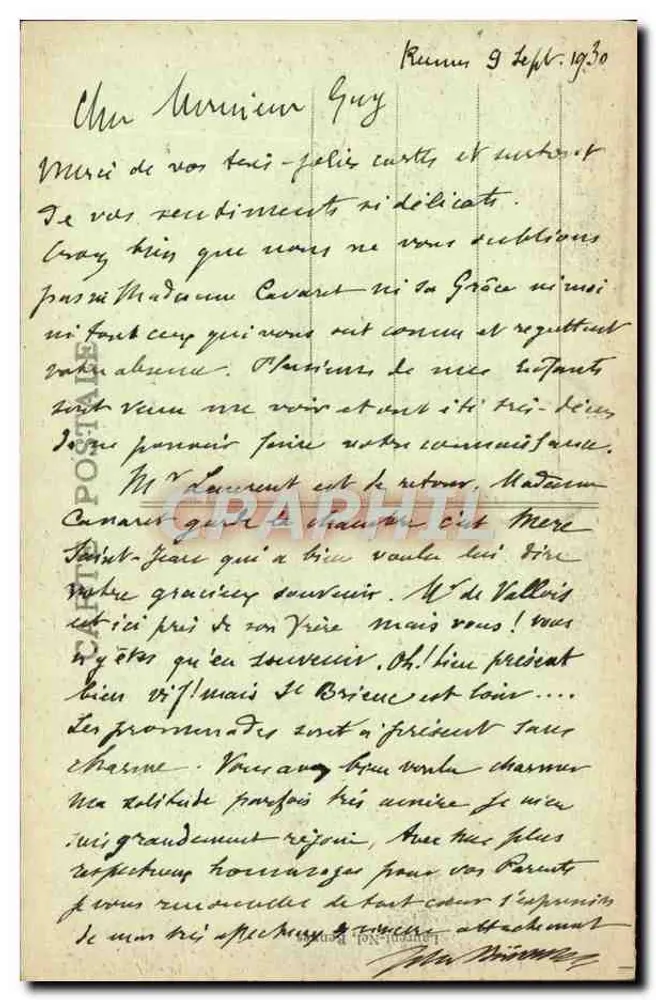Rennes - Hotel de Ville — 4419 — Editor não visível - Verso