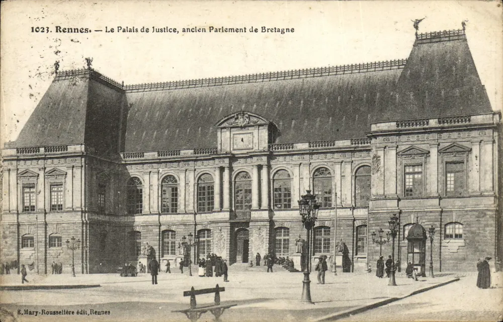 Rennes — Das Justizpalast, ehemaliger Parlament der Bretagne — Verlag E. Mary-Roussellière, Rennes - Vorderseite
