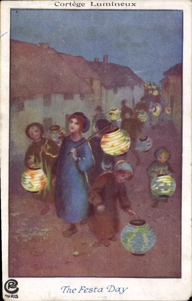 Cortège Lumineux — Der Festa Tag — Paris, Verlag S.W. Fawcett & Co. Ltd. - Vorderseite