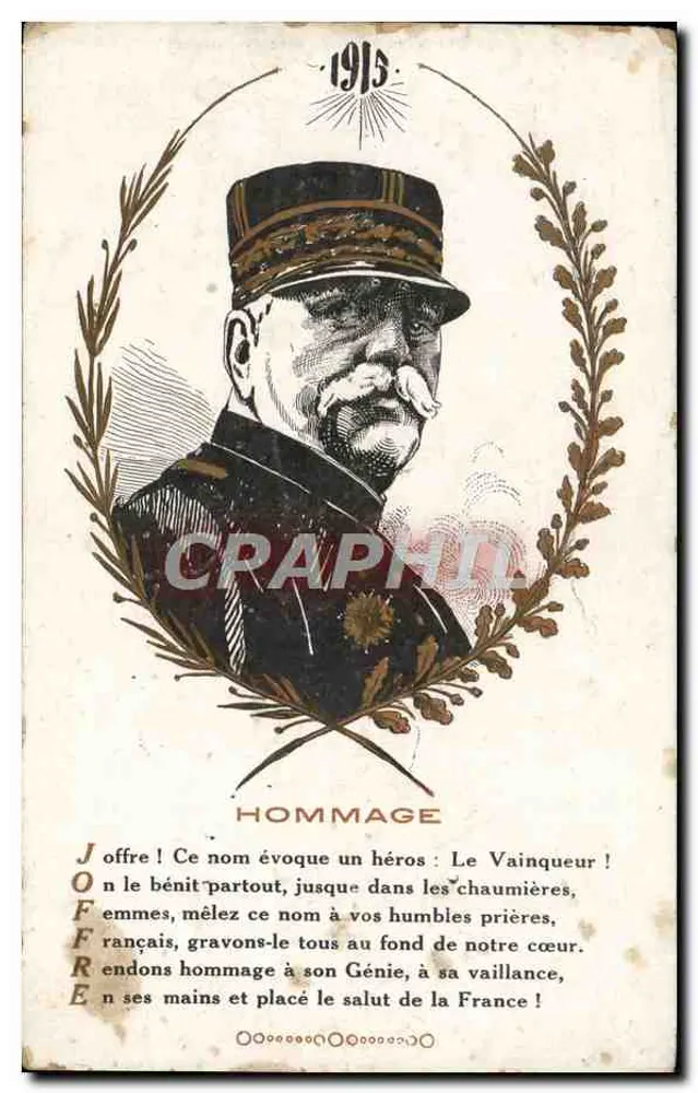 Joffre — Tribut an die französische Armee — Éditions Nationales, 1915 - Vorderseite