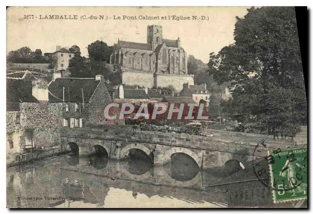 Lamballe (C.-du-N.) - Brücke Calmet und Kirche Notre-Dame - Vasselier Phototypie, Nantes - Vorderseite