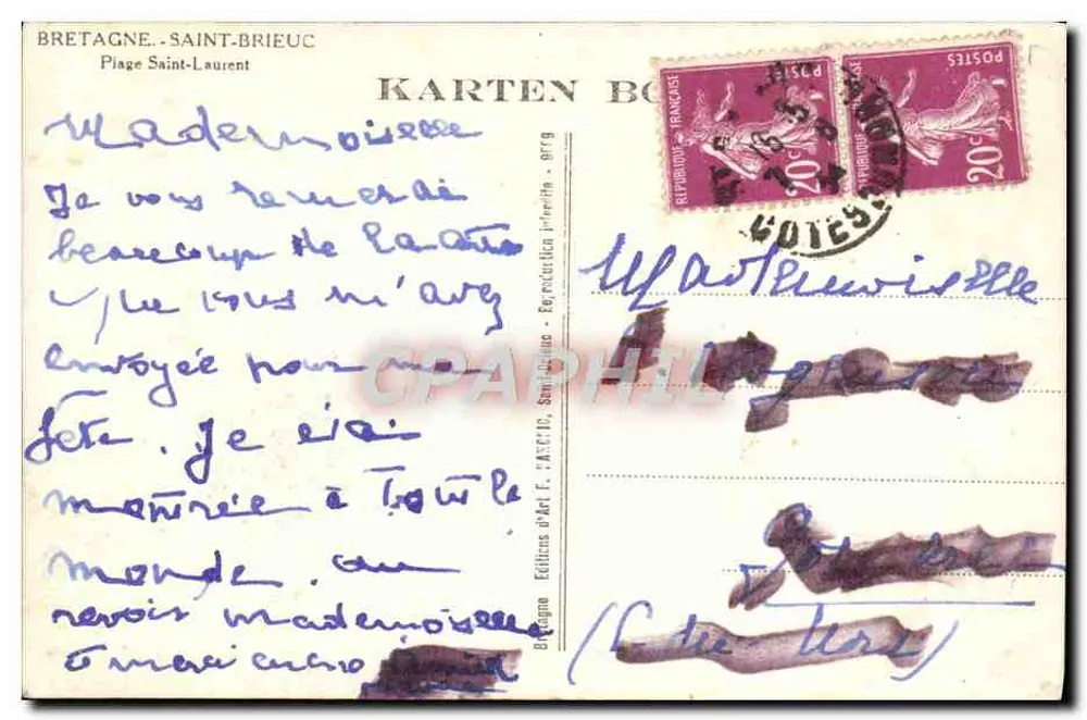 Praia Saint-Laurent — Bretagne — editor Aqbury - Verso