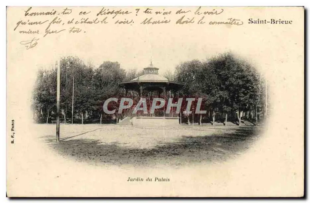 Ogród Pałacowy — Saint-Brieuc — B. F., Paryż - Awers