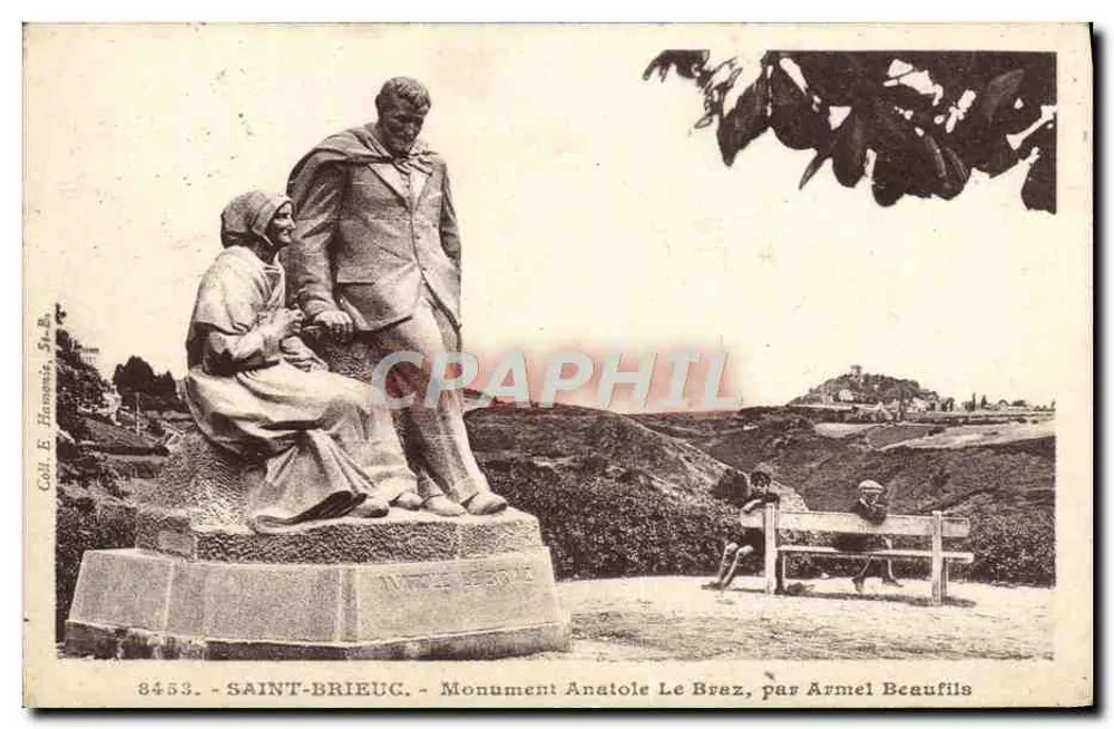 Saint-Brieuc — Denkmal Anatole Le Brez, von Armel Beaufils — Sammlung E. Hamon, Nr. 8453 - Vorderseite