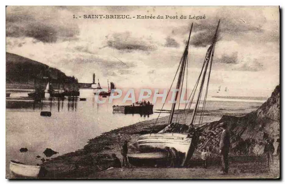 Saint-Brieuc - Eingang zum Hafen von Légué — Antike Ansichtskarte n°1, Verleger nicht sichtbar - Vorderseite
