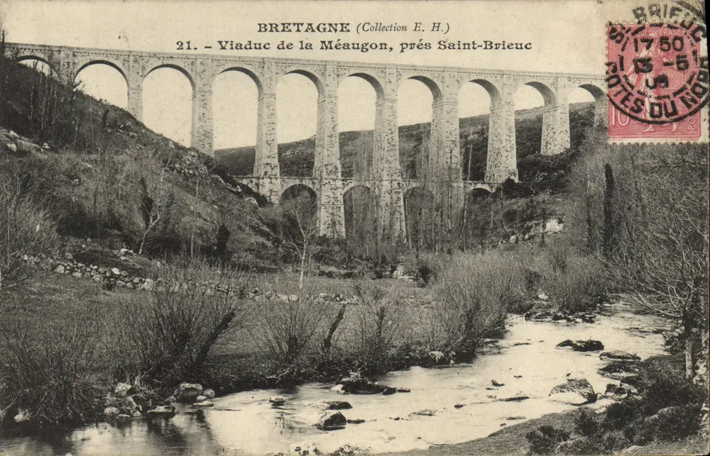 Viaduto da Méaugon, perto de Saint-Brieuc — Bretanha (Coleção E.H.) — n°21 - Frente