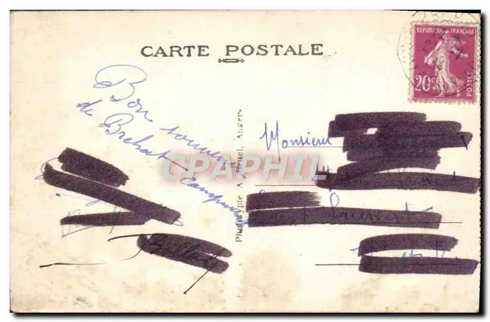 Ile de Bréhat (C. du N.) — Pointe de Guer — éditeur A. B. - Verso