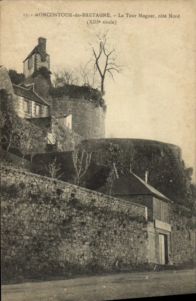 Moncontour-de-Bretagne — Die Mognet-Turm, Nordseite (13. Jahrhundert) — Verlag: L. Le Tallec, Nr. 23 - Vorderseite