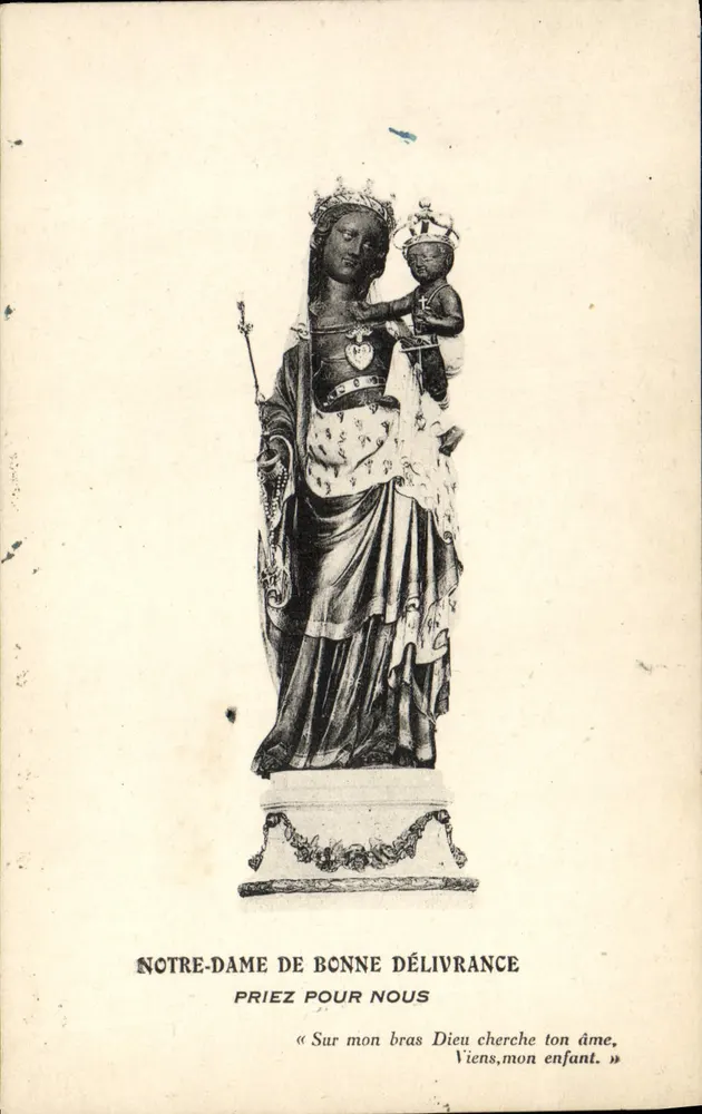 Notre-Dame de Bonne Délivrance — Statue der Jungfrau mit dem Kind — unbekannter Verlag - Vorderseite