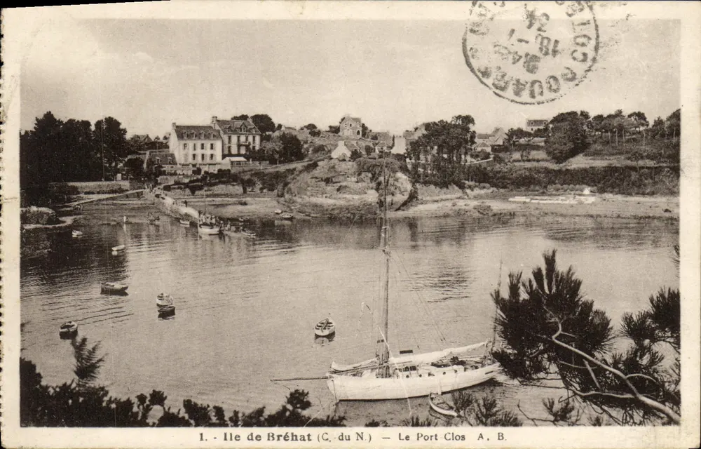 Ilha de Bréhat (C.-du N.) — O Porto Fechado — A. B. - Frente