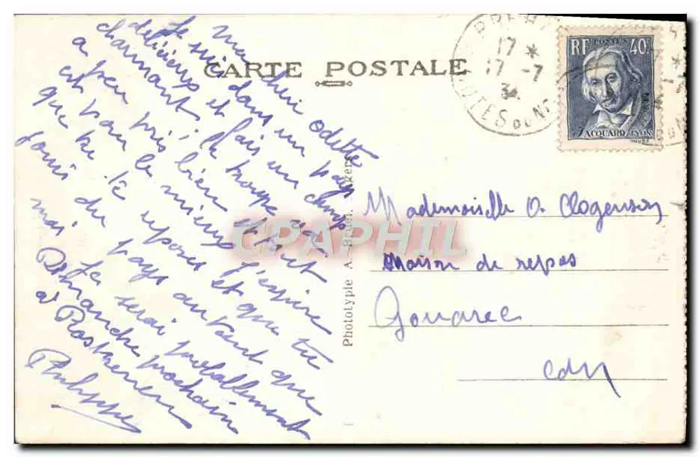 Ilha de Bréhat (C.-du N.) — O Porto Fechado — A. B. - Verso