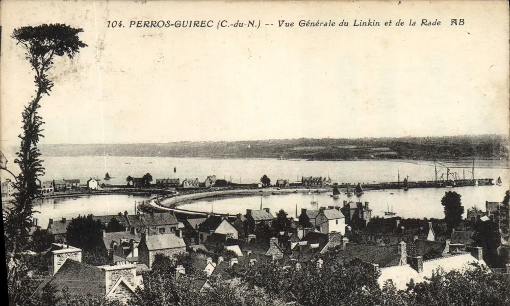 Perros-Guirec (C.-du-N.) — Allgemeiner Blick auf Linkin und den Hafen AB - Vorderseite