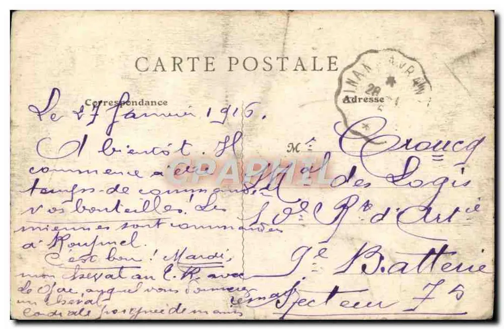 Dinan (C.-du-N.) — Porte Saint-Louis, côté intérieur — Edit. I. Passemard, Dinan - Verso