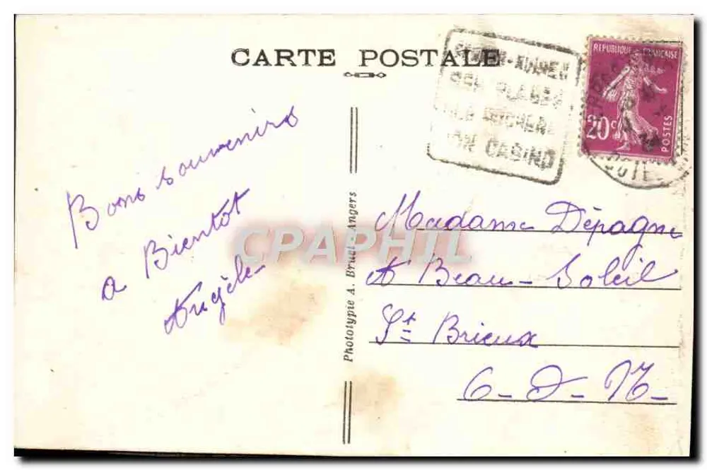 Perros-Guirec (C.-du-N.) — A Estrada da Corniche, um dos mais belos trabalhos de arte da Região — A. B. — n° 110 - Verso