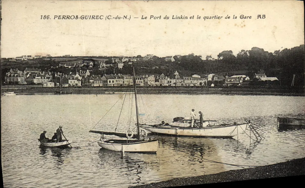 Perros-Guirec (C.-du-N.) — Der Hafen von Linkin und der Gare AB-Viertel - Vorderseite