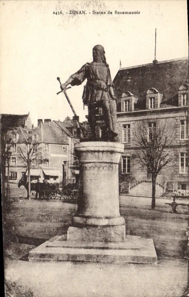 Dinan - Estátua de Beaumanoir — editor Laurent-Néret, n° 2436 - Frente