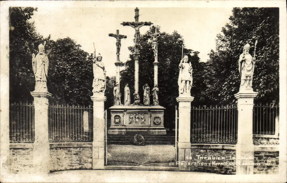 Calvaire de Réparation em Trequièr — Trequièr (Hermot, Ste. Largison) — n°39 — editor não identificado - Frente
