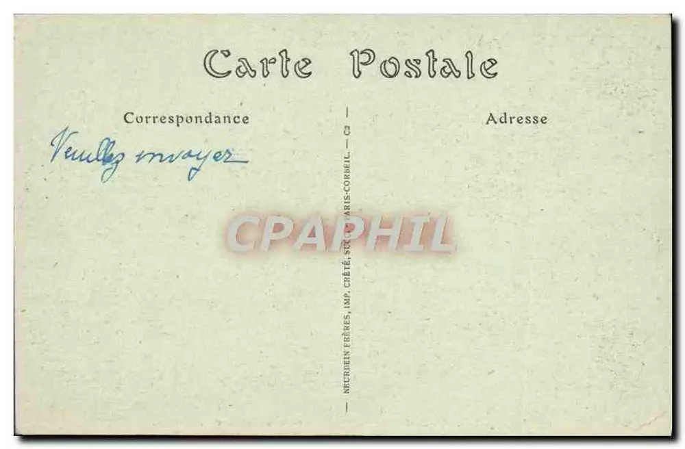 TREGUIER (Côtes-du-Nord) — A Abóbada do Bosque do Bispo — Neurden Frères, Paris-Corbueil - Verso