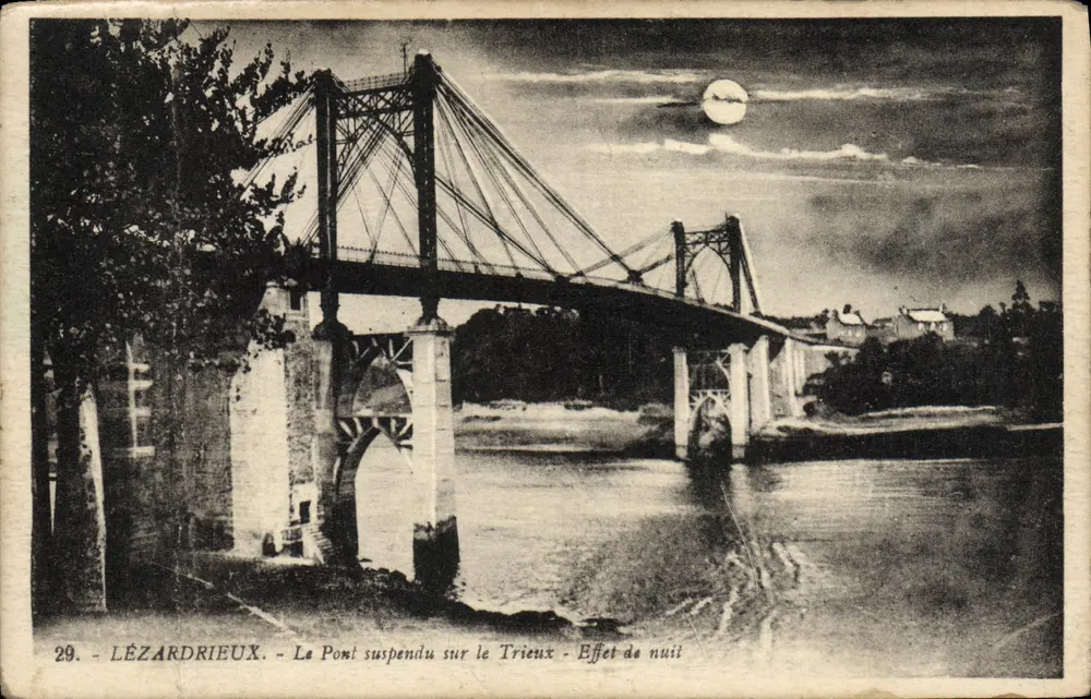 Lézardrieux — Der Hängbrücke über den Trieux — Nacht Effekt - Vorderseite