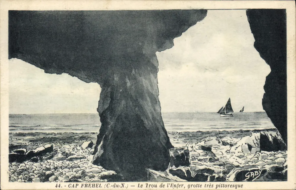 Cap Fréhel (C.-du-N.) — Le Trou de l'Enfer, sehr pittoreske Höhle — Saby, n°44 - Vorderseite
