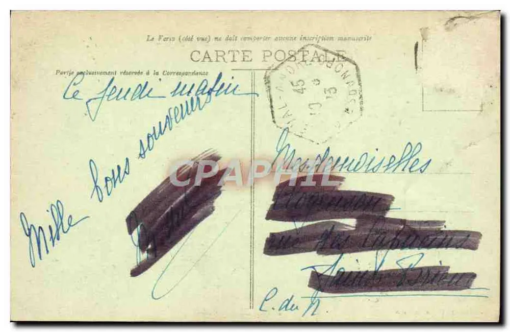 Val-André - Um Canto da Praia — Coleção A. Warron, St-Brélauc - Verso