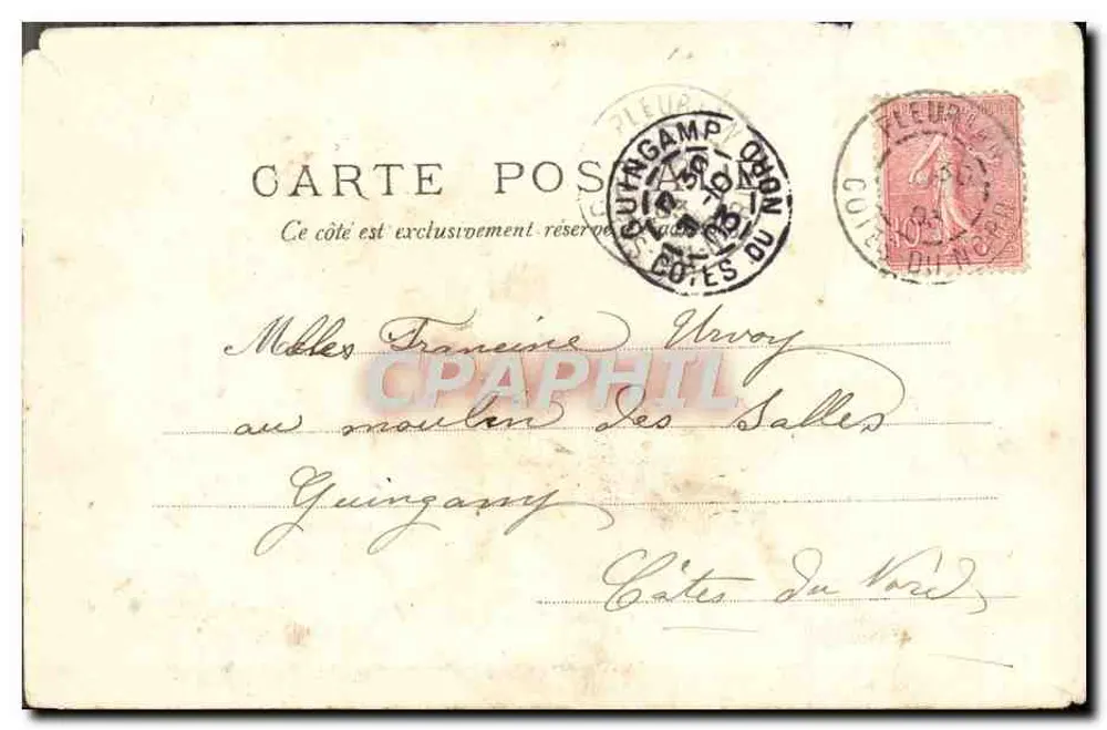 Rampes d'accès du port de commerce — Pleurande — éditeur V.P. No. 628 - Verso