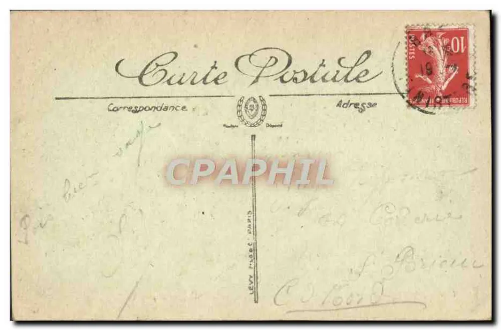 Brest — Der Militärhafen — Abfahrt des Kreuzers « Montcalm » — LL, n°158 - Rückseite