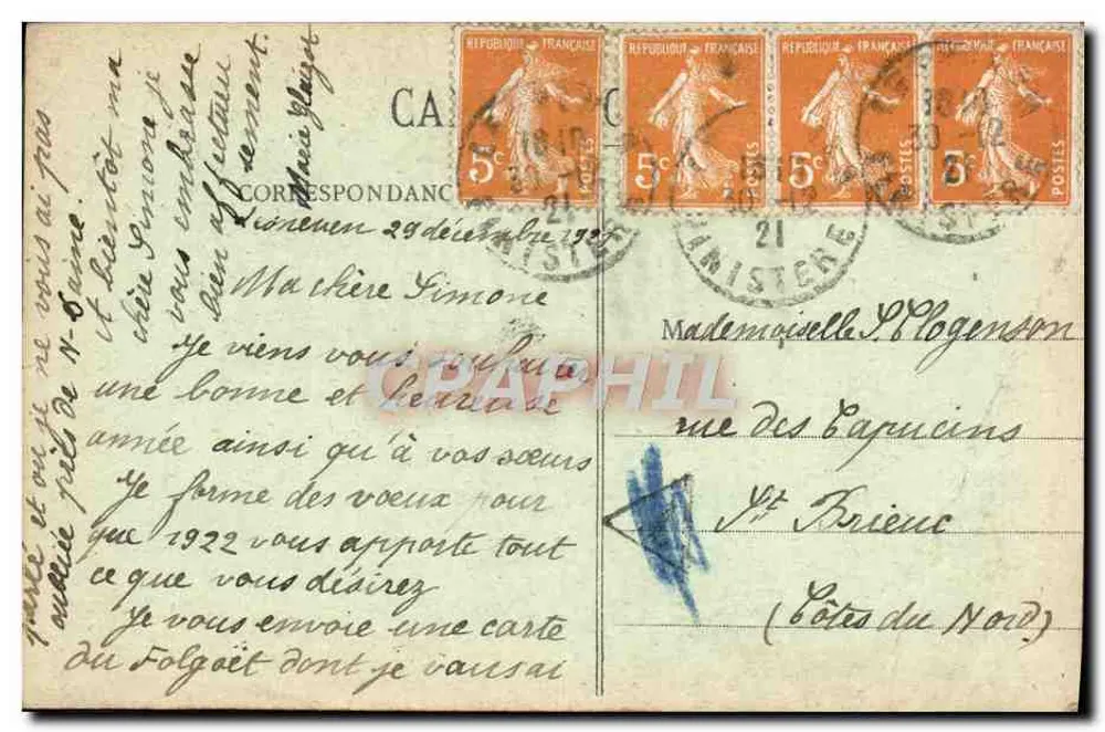 Calvaire de N.D. du Folgoët — Verlag E. Hamonique, Nr. 4224 - Rückseite