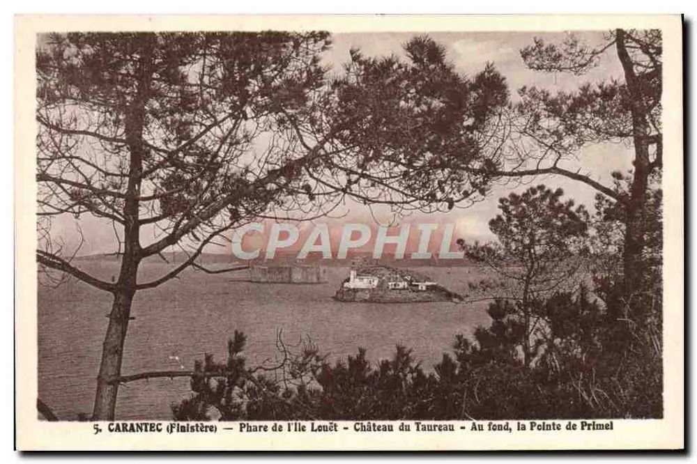 Carantec (Finistère) — Leuchtturm der Île Louët, Schloss des Taureau, Pointe de Primel — n°5 - Vorderseite