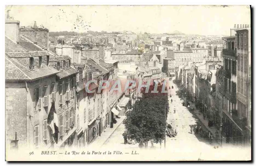 Brest — Ansicht der Portstraße und der Stadt — LL. — n°96 - Vorderseite